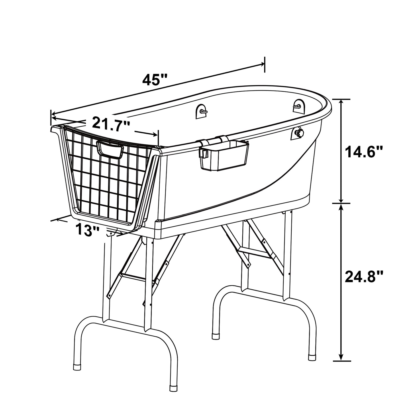SHELANDY 45" Pet Grooming Bathtub Dog Wash Station | Heavy Duty Bathing Tub
