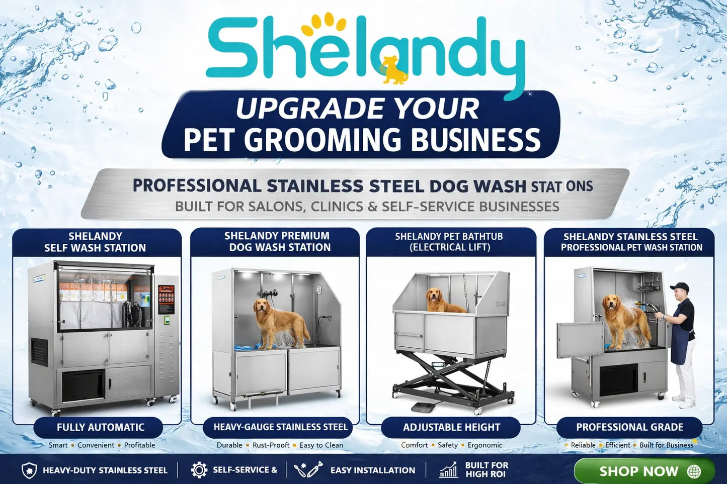 Stainless Steel Dog Wash Station