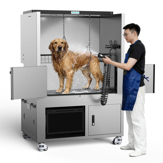 SHELANDY Premium Dog Wash Station Made of Heavy-Gauge Stainless Steel
