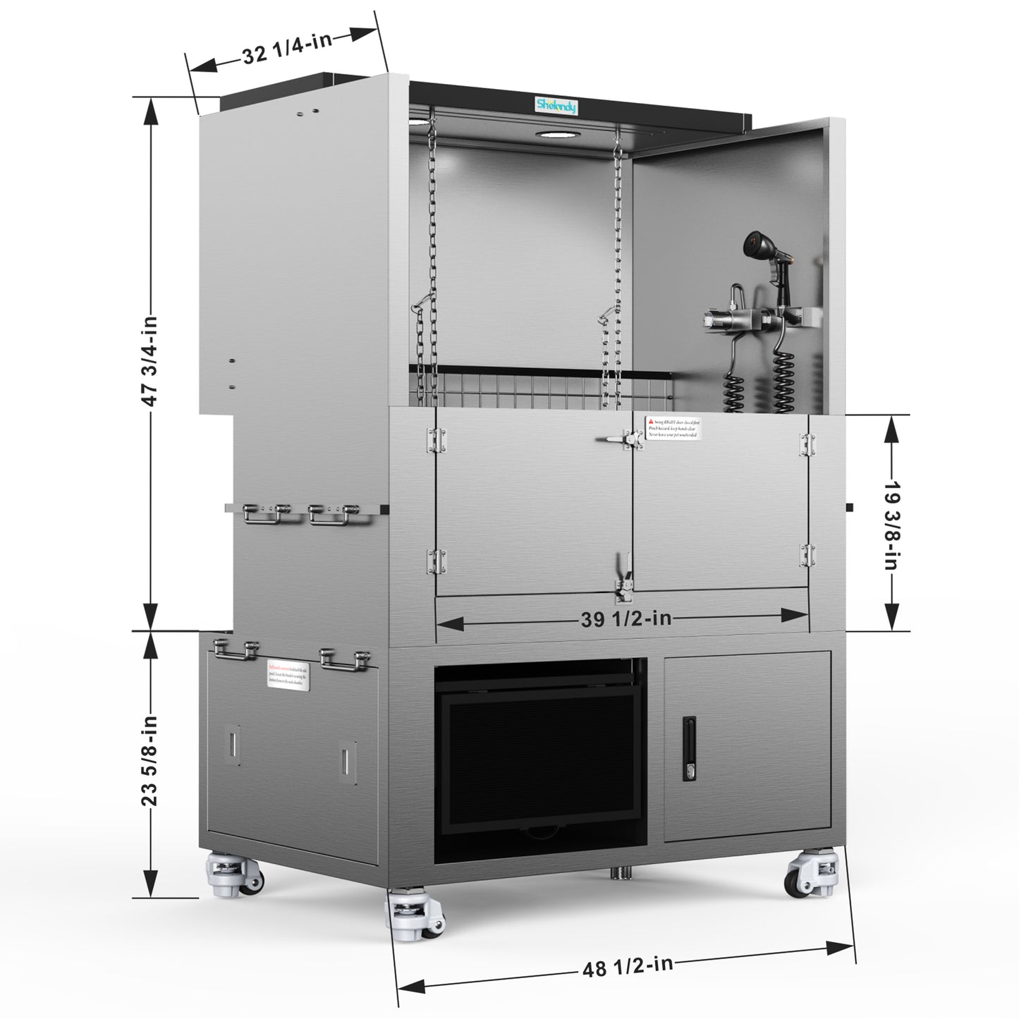 SHELANDY Premium Dog Wash Station Made of Heavy-Gauge Stainless Steel