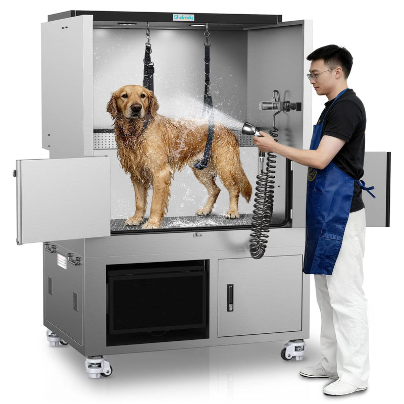 SHELANDY Premium Dog Wash Station Made of Heavy-Gauge Stainless Steel
