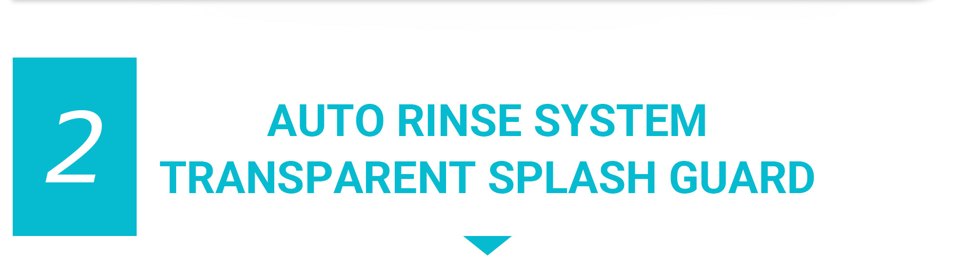 Auto rinse system - Transparent splash guard