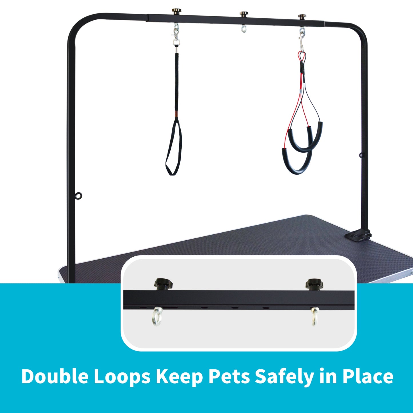 SHELANDY 46-in Pet Dog Grooming Table with Baskets | Groomer Trimming Table for Large Breeds