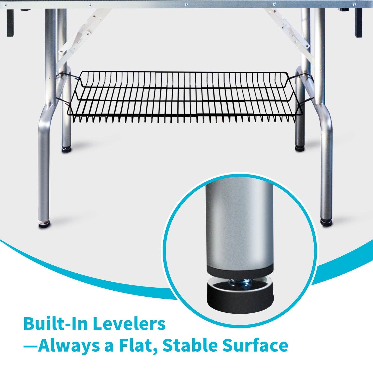 SHELANDY 46-in Pet Dog Grooming Table with Baskets | Groomer Trimming Table for Large Breeds