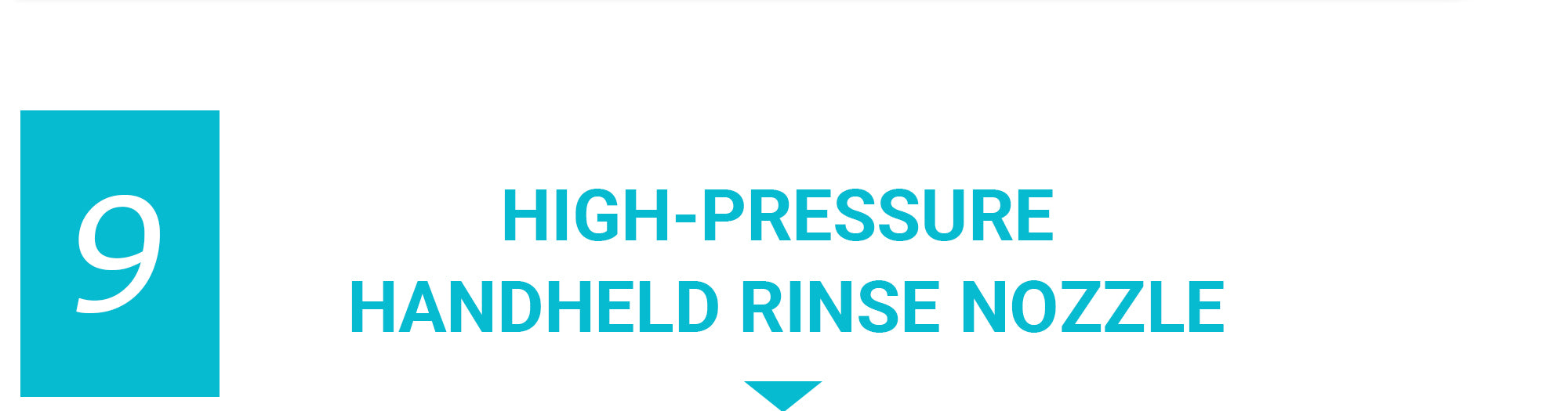 High-pressure handled rinse nozzle